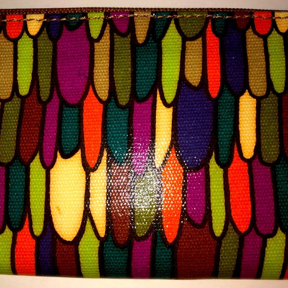 Fossil Multi-Color “Key-Per” Wristlet Clutch Wallet - Picture 7 of 10